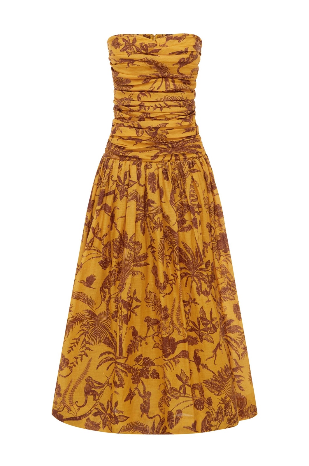 Alemais Banana Blossom Ruched Gown